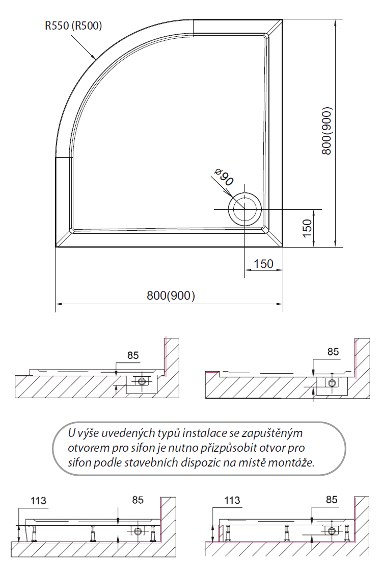 Polysan SERA R50 90x90x4cm II.jakost - 61551