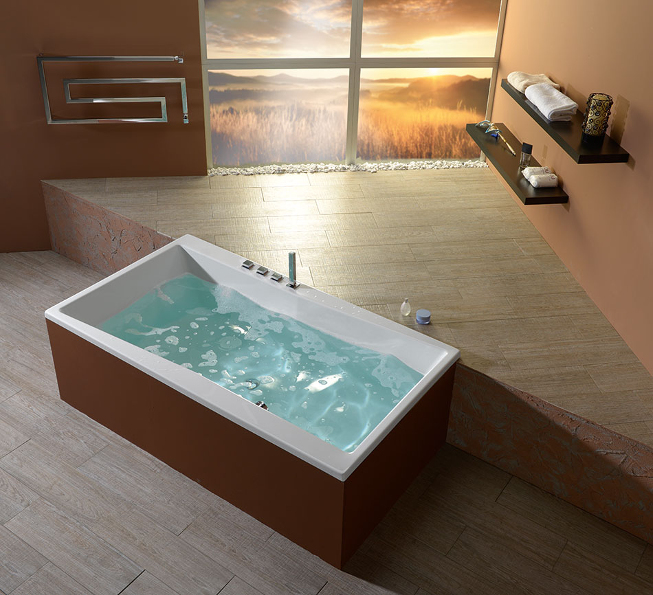 Polysan QUEST 180x100 vana, černá matná - 78511BM