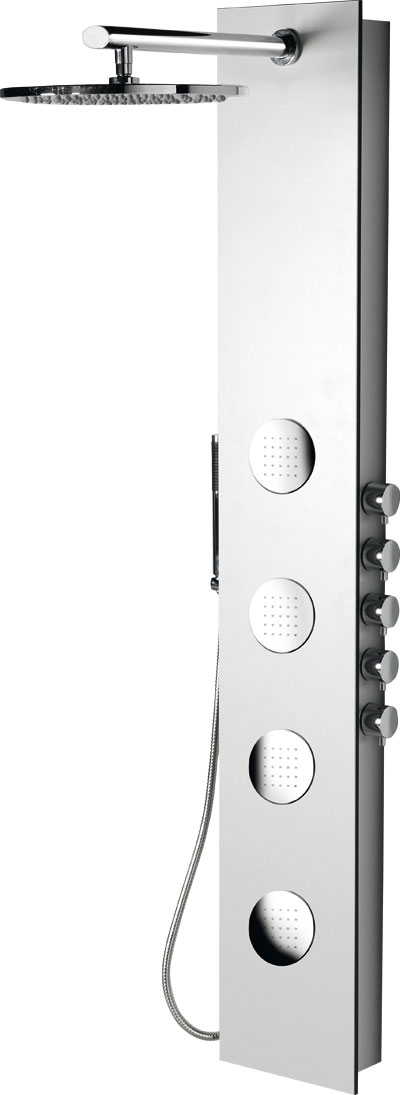 Polysan 5SIDE ROUND 250 mm, sprchový panel, bílá, showroom - 80217