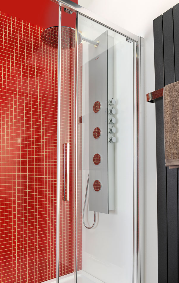 Polysan 5SIDE ROUND 250 mm, sprchový panel, bílá, showroom - 80217