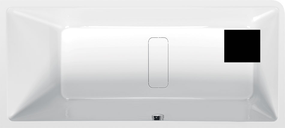 Polysan MARLENE CURVE R MONOLITH 185x85 vana černá - 71607MCRB