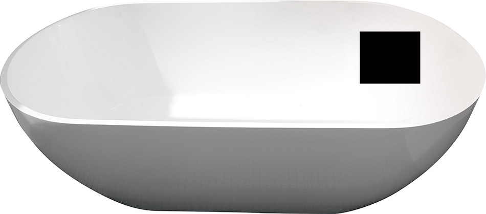 Polysan REDUTA 150x75x58 volně stojící vana, černá - 71974