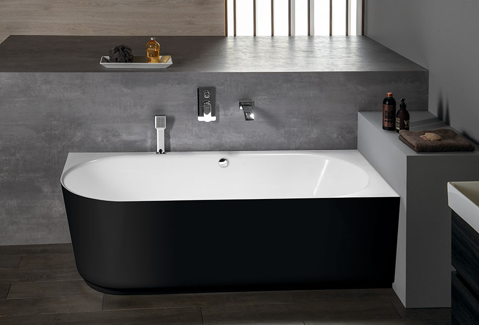 Polysan SUSSI L 160x70 volně stojící vana, černá - 80219L