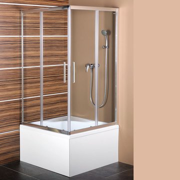 Polysan CARMEN 800x800, čtvercová zástěna R55, čirá - MD5216