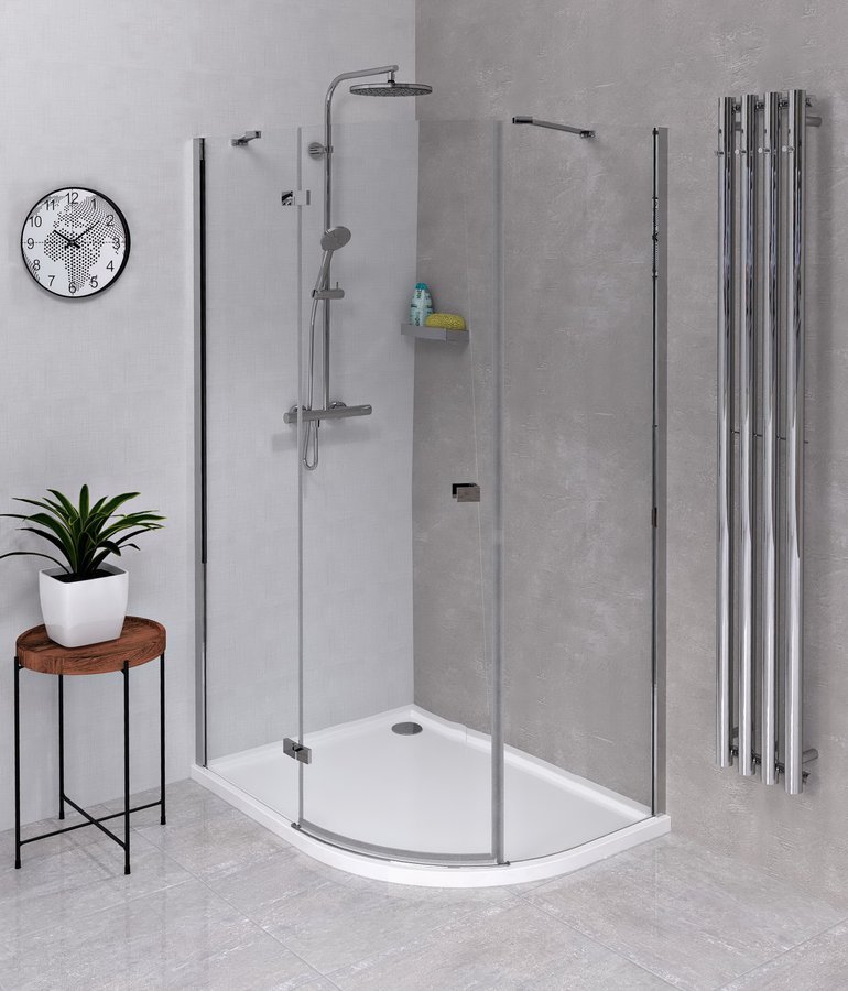 Polysan FORTIS LINE 1100mm, prodloužená čtvrtkruhová zástěna R550, levá - FL5190L