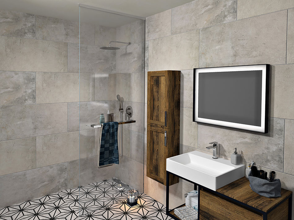 Polysan ARCHITEX LINE sada pro uchycení skla, podlaha-stěna-strop, max. š. 1200 mm, černý mat - AXL2812B