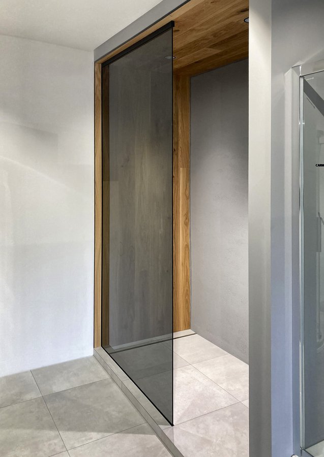 Polysan ARCHITEX LINE kalené sklo, L 700 - 999 mm, H 1800-2600 mm, šedé - ALS7010