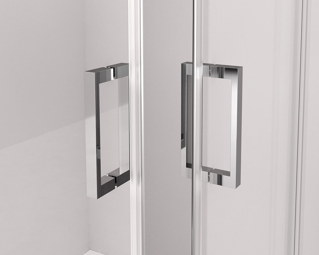 Polysan THRON LINE SQUARE obdélníkový sprchový kout 1200x800mm, hranaté pojezdy, rohový vstup - TL2280-5002