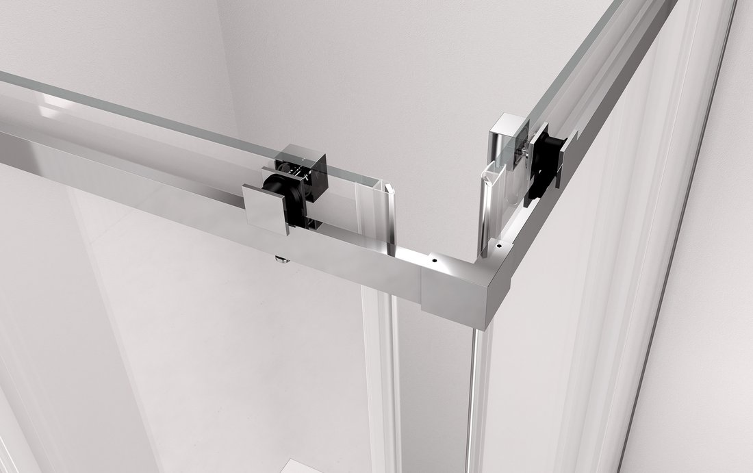 Polysan THRON LINE SQUARE obdélníkový sprchový kout 1200x900mm, hranaté pojezdy, rohový vstup - TL2290-5002