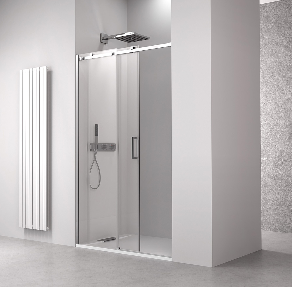 Polysan THRON LINE SQUARE sprchové dveře 1100 mm, hranaté pojezdy, čiré sklo - TL5011-5002