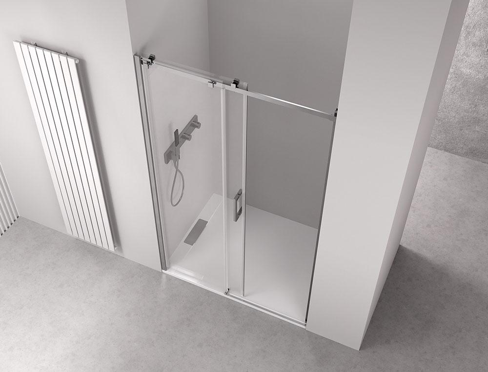 Polysan THRON LINE SQUARE sprchové dveře 1300 mm, hranaté pojezdy, čiré sklo - TL5013-5002