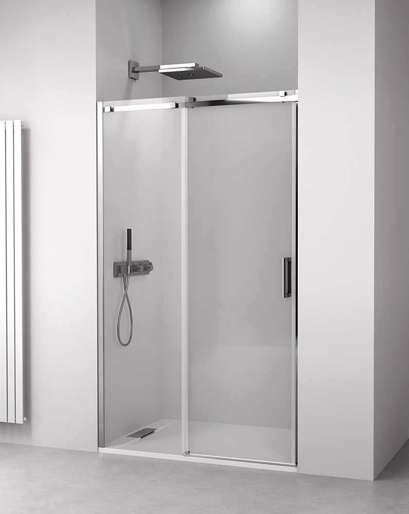 Polysan THRON LINE SQUARE sprchové dveře 1400 mm, hranaté pojezdy, čiré sklo - TL5014-5002