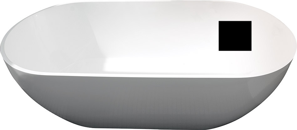 Polysan REDUTA 171x81x46 volně stojící vana, černá - 72973