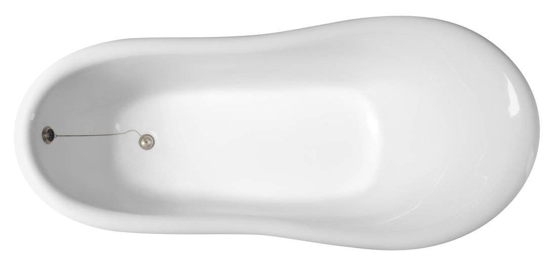Polysan BRIXTON 174x83x81 cm volně stojící vana, nohy bronz, bílá - 94857