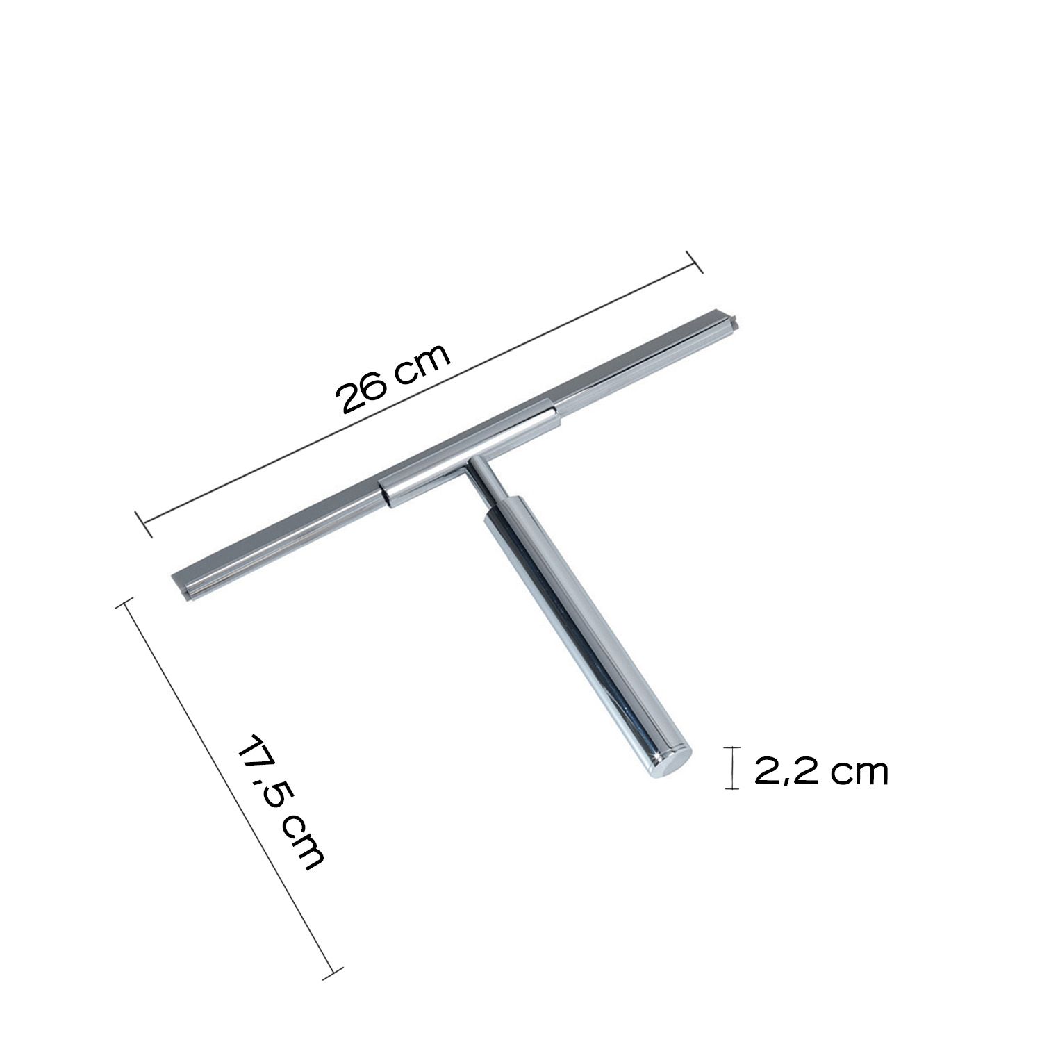 THOR stěrka do sprchy, černá mat