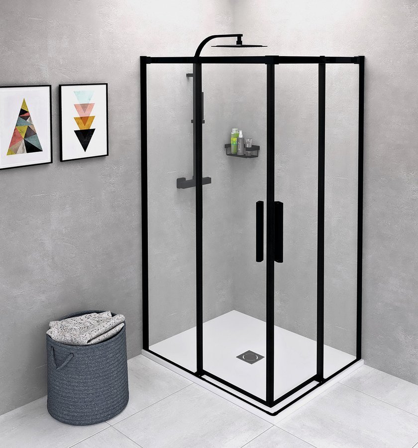 Polysan ALTIS LINE BLACK 1000x900, obdélníkový sprchový kout - AL1512BAL1592B