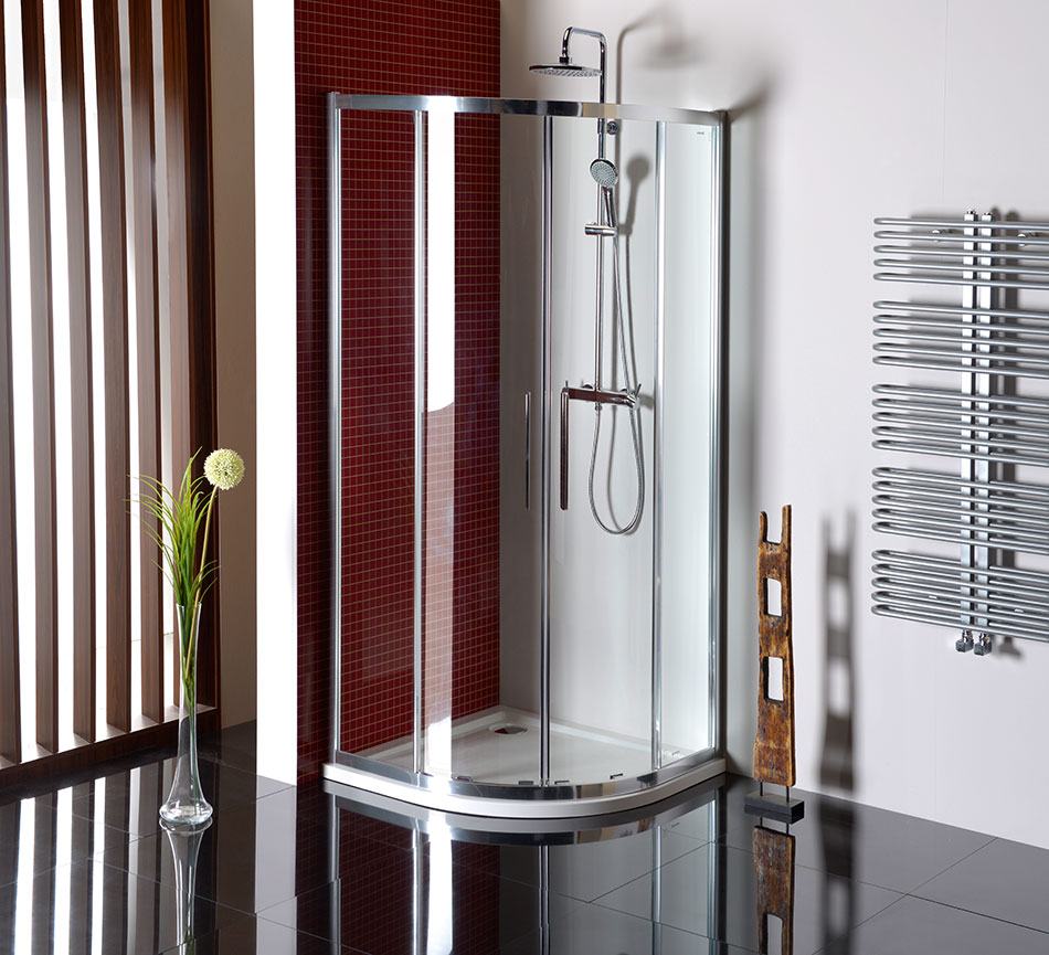 Polysan LUCIS LINE 1000x1000, čtvrtkruhová sprchová zástěna R55 - DL3015