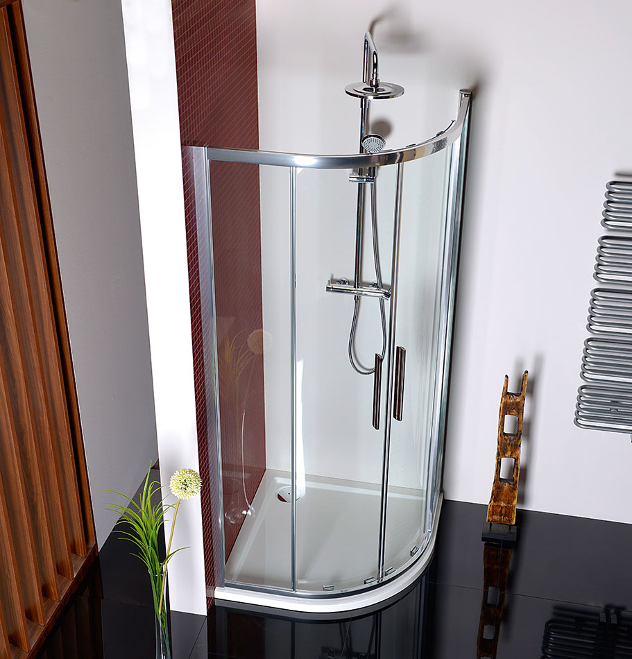 Polysan LUCIS LINE 1000x1000, čtvrtkruhová sprchová zástěna R55 - DL3015