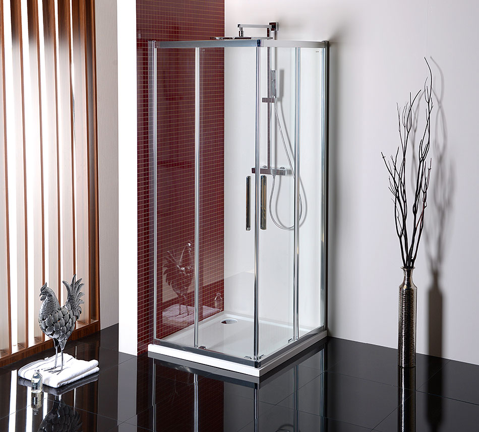 Polysan LUCIS LINE 900, čtvercová sprchová zástěna skládací dveře- DL2815
