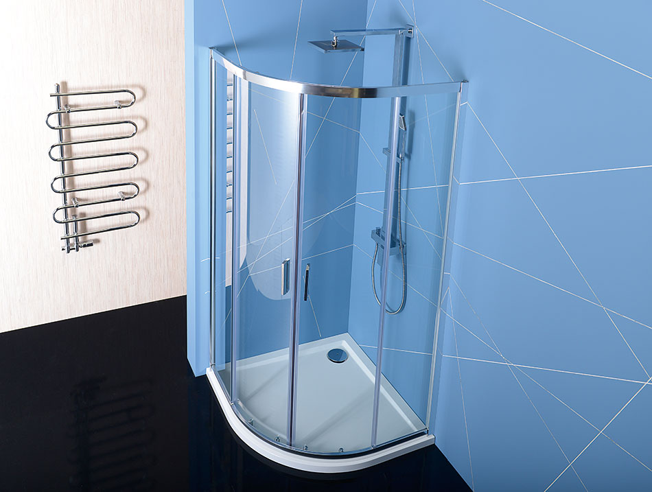 Polysan EASY LINE 900x900, čtvrtkruhová sprchová zástěna R55 - EL2615