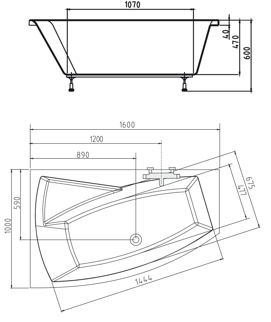 Polysan EVIA L 160 x 100 cm - 11611