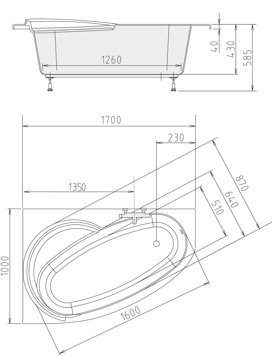 Polysan NAOS L 170 x 100 cm - II.jakost - 98111