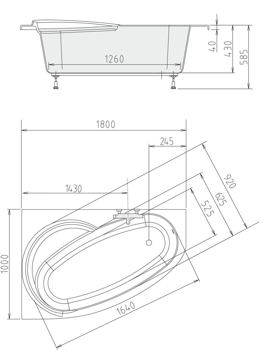 Polysan NAOS L 180 x 100 cm - II.jakost - 46111