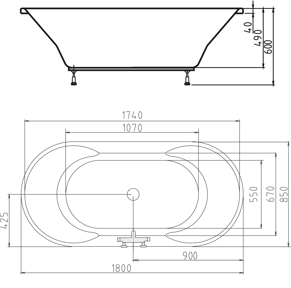 Polysan IO 180x85 vana - 16611