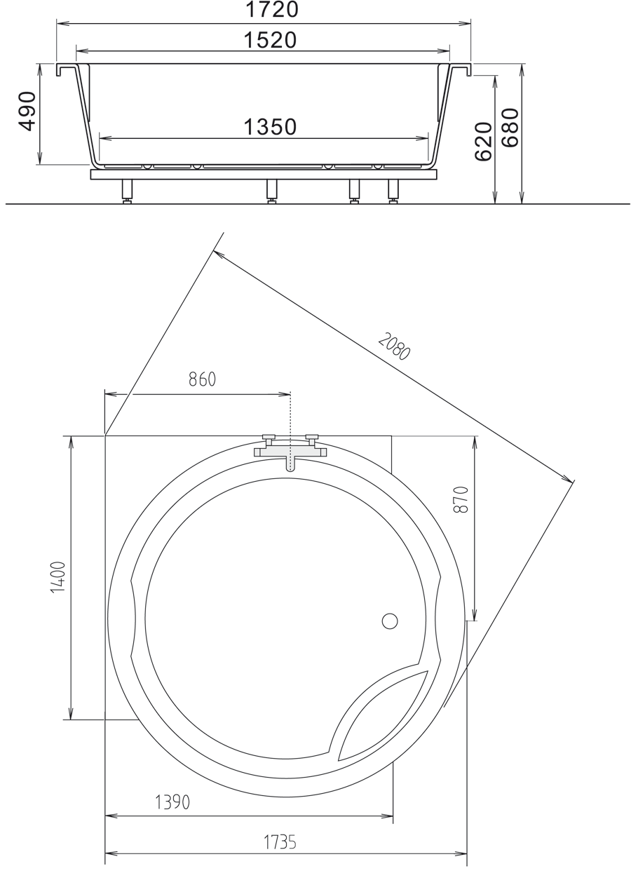 Polysan ROYAL CORNER 173x179 vana s konstrukcí - 74211