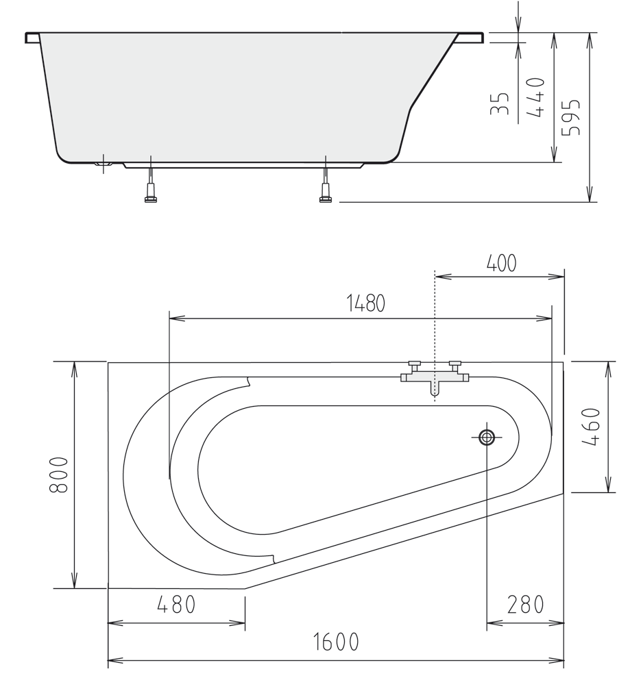 Polysan PROJEKTA L 160 x 80 cm - 20111