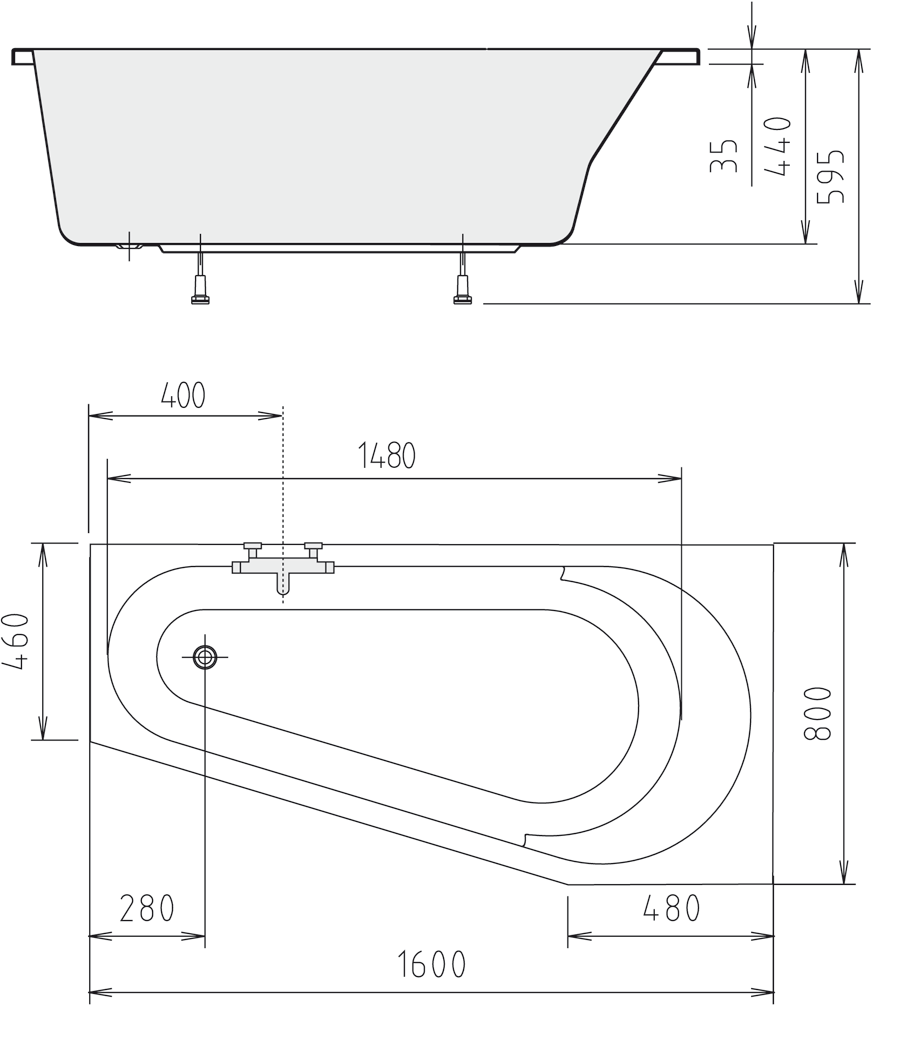 Polysan PROJEKTA R 160 x 80 cm - 21111