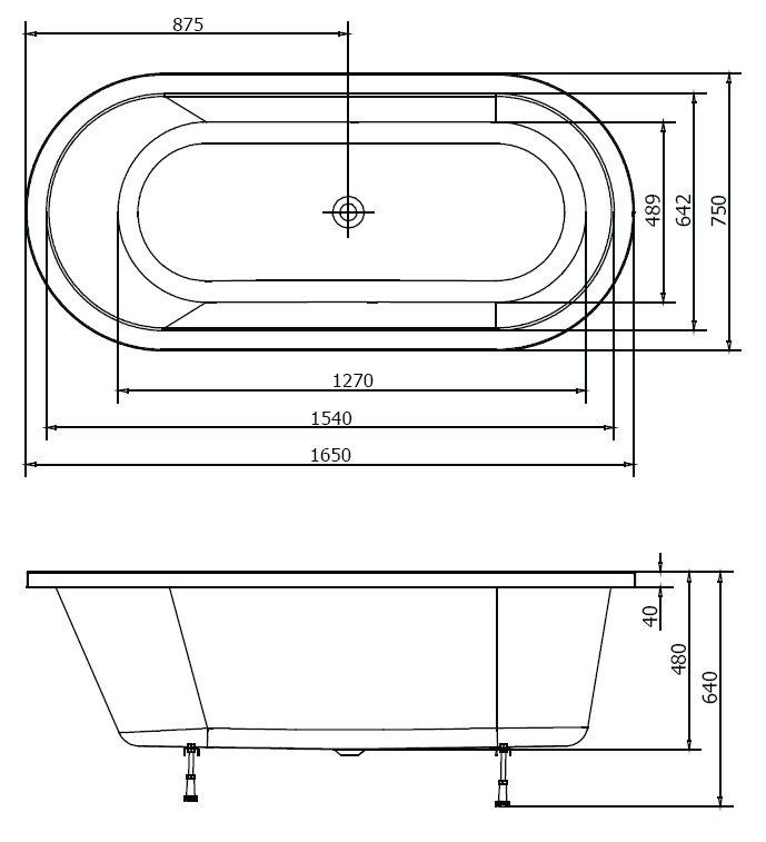 Polysan ASTRA O 165x75 vana - 35611