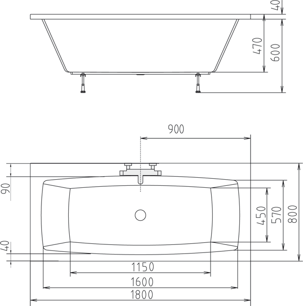 Polysan KVADRA 180x80 vana - 17611