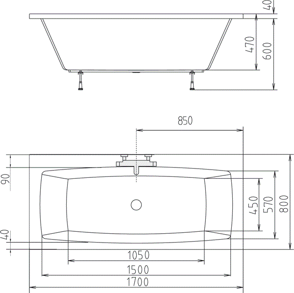 Polysan KVADRA 170x80 vana - 18611