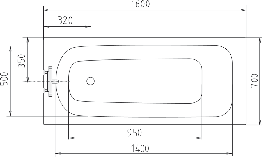 Polysan LAURA 160x70 vana - 24611