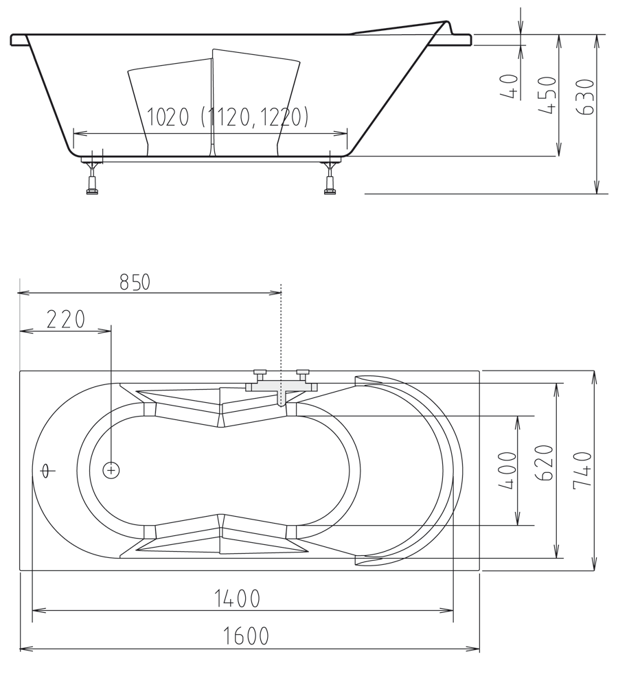 Polysan ADRIANA 160x74 vana - 43111