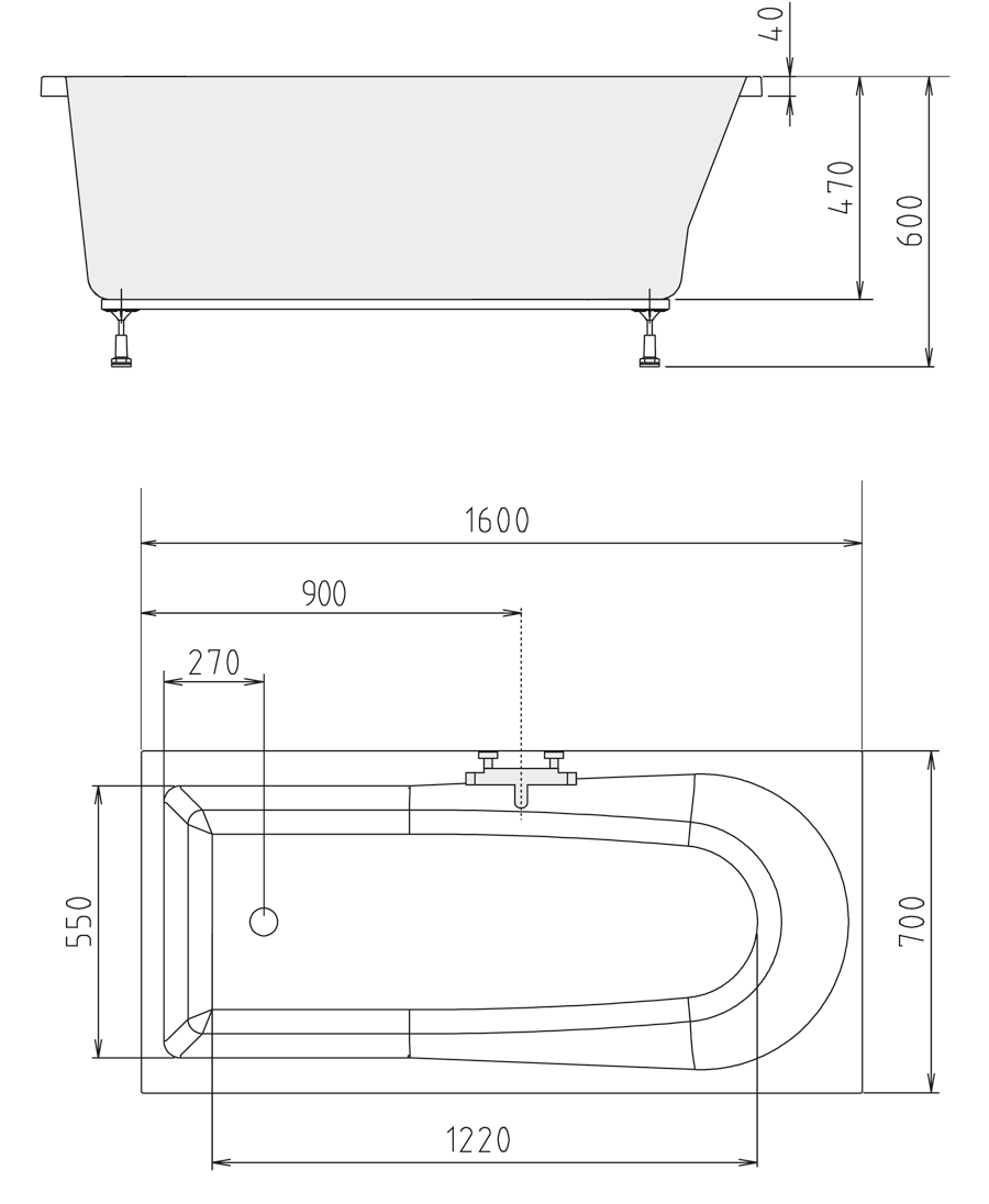 Polysan LISA 160x70 vana - 86111
