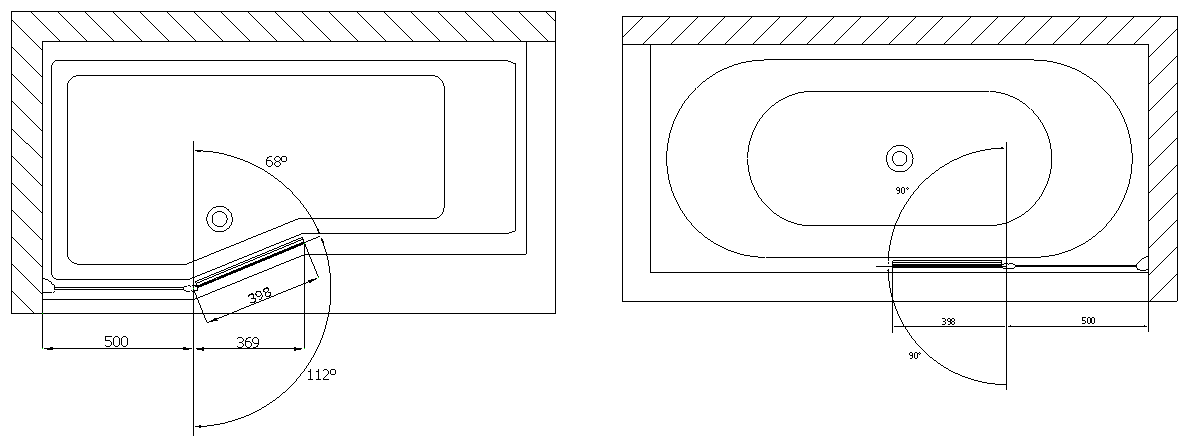 Polysan PALOMA BS-90 zástěna s otočným profilem a pevnou stěnou - BS-90