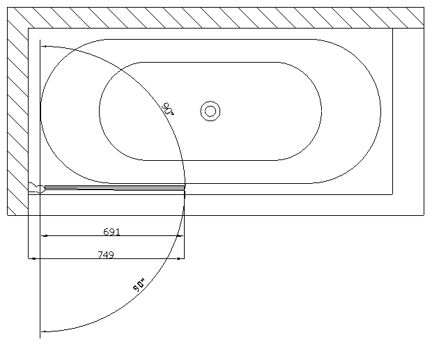 Polysan SPERA 75 BS-75 zástěna s otočným profilem - BS-75