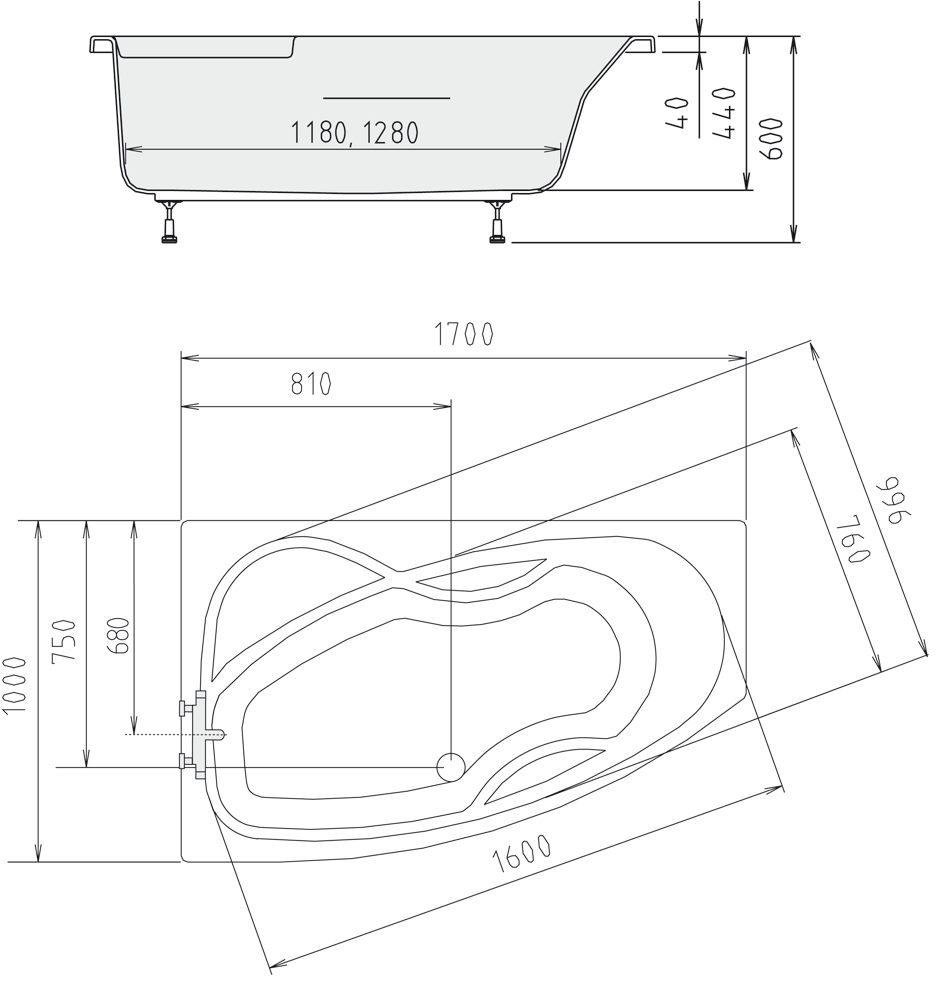 Polysan MAMBA L 170 x 100 cm - 76111