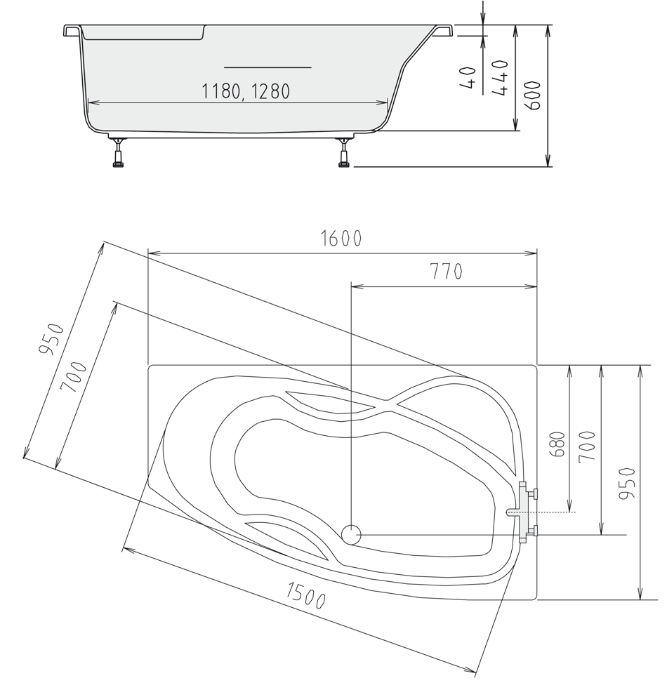 Polysan MAMBA R 160 x 95 cm - 28111