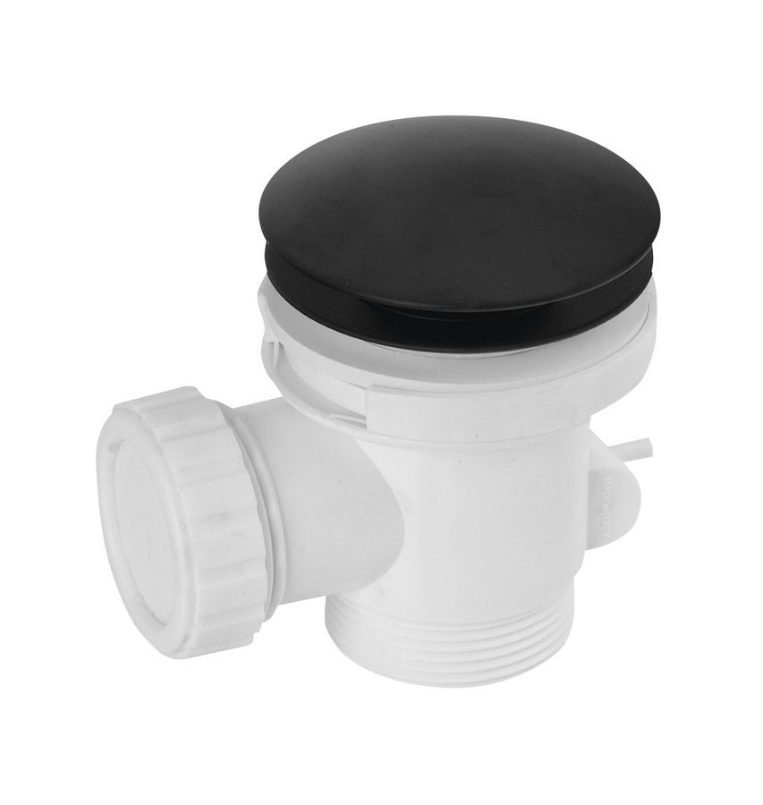 Vanová výpusť 1´1/2, Click Clack, pro vany bez přepadu, černá - 71704B