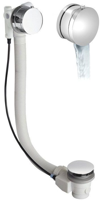 Polysan vanová souprava s napouštěním 975mm, chrom - 71686