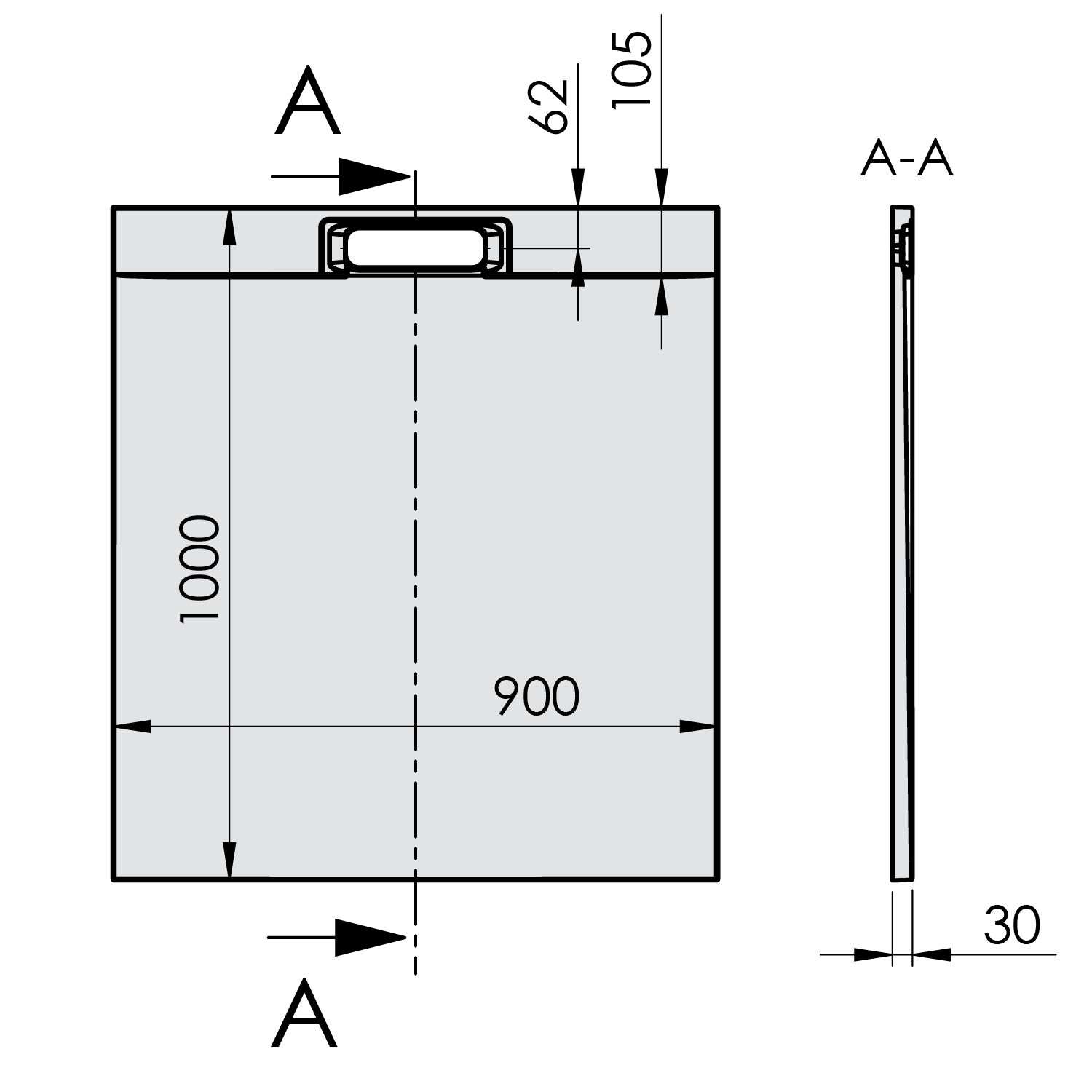 Polysan KAZUKO 100x90x3cm - 40336