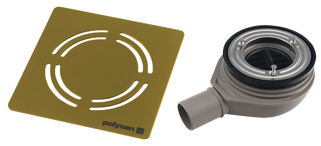 FLEXIA GEBERIT vaničkový sifon, průměr 90mm, DN40, krytka zlato mat