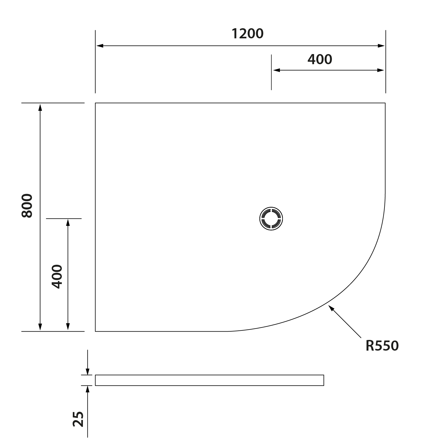 Polysan FLEXIA 120x80x2,5 cm, R550 levá - 91281