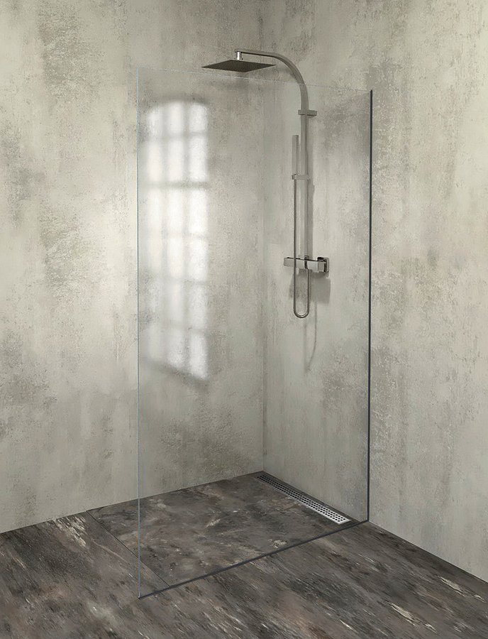 Polysan ARCHITEX LINE sada pro uchycení skla, podlaha-stěna, max. š. 1200 mm, černá mat - AXL2112B