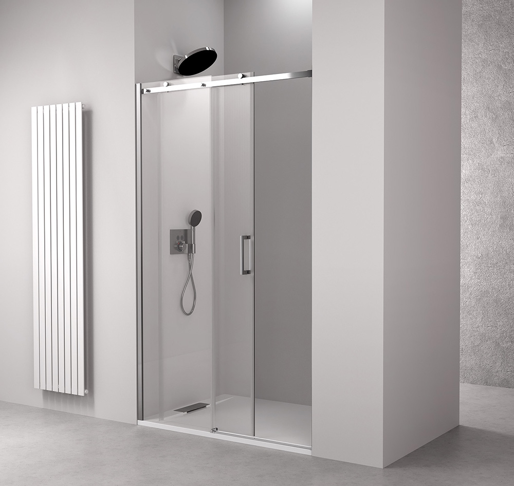 Polysan THRON LINE ROUND sprchové dveře 1300 mm, kulaté pojezdy, čiré sklo - TL5013-5005