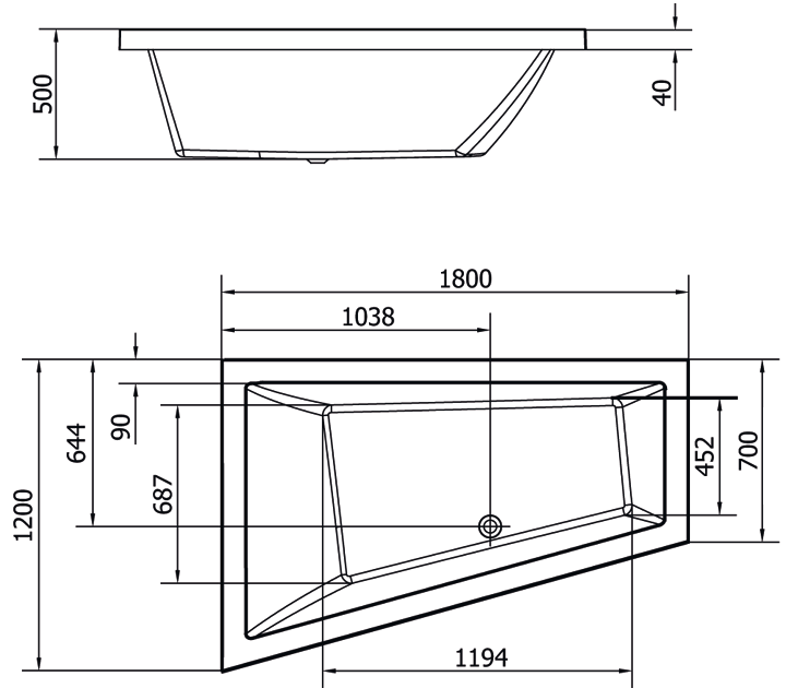 Polysan TRIANGL L 180 x 120 cm - 19611