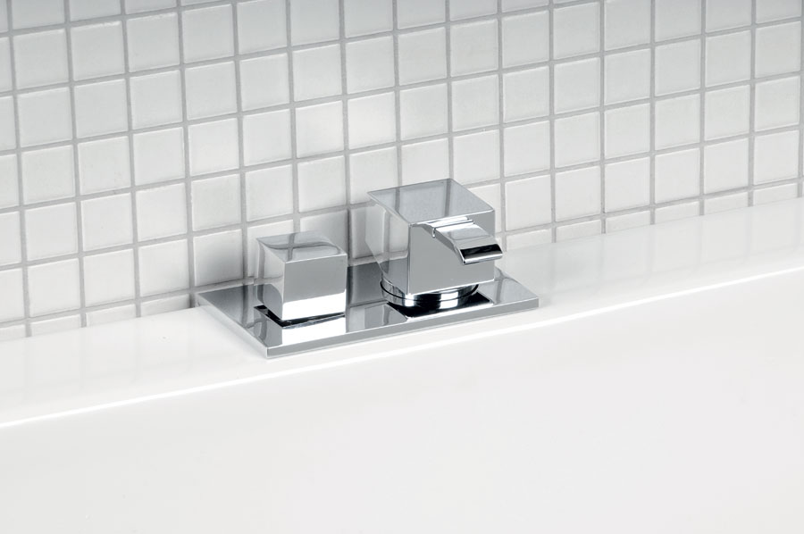 QM baterie na okraj vany, chrom - QM12751